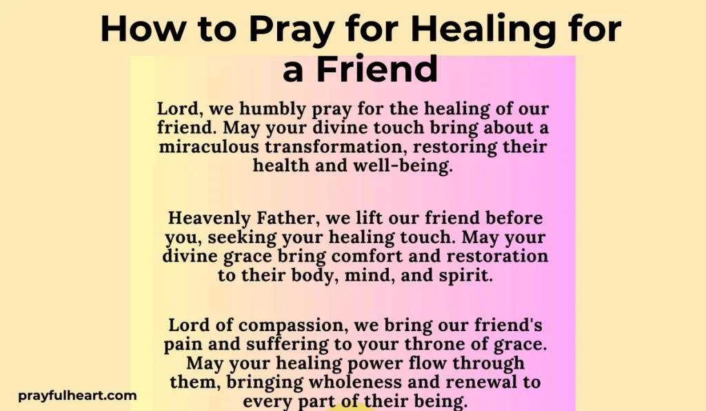 Prayer for Healing for a Friend
