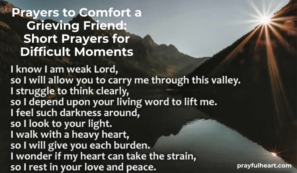 Prayer to Comfort a Grieving Friend